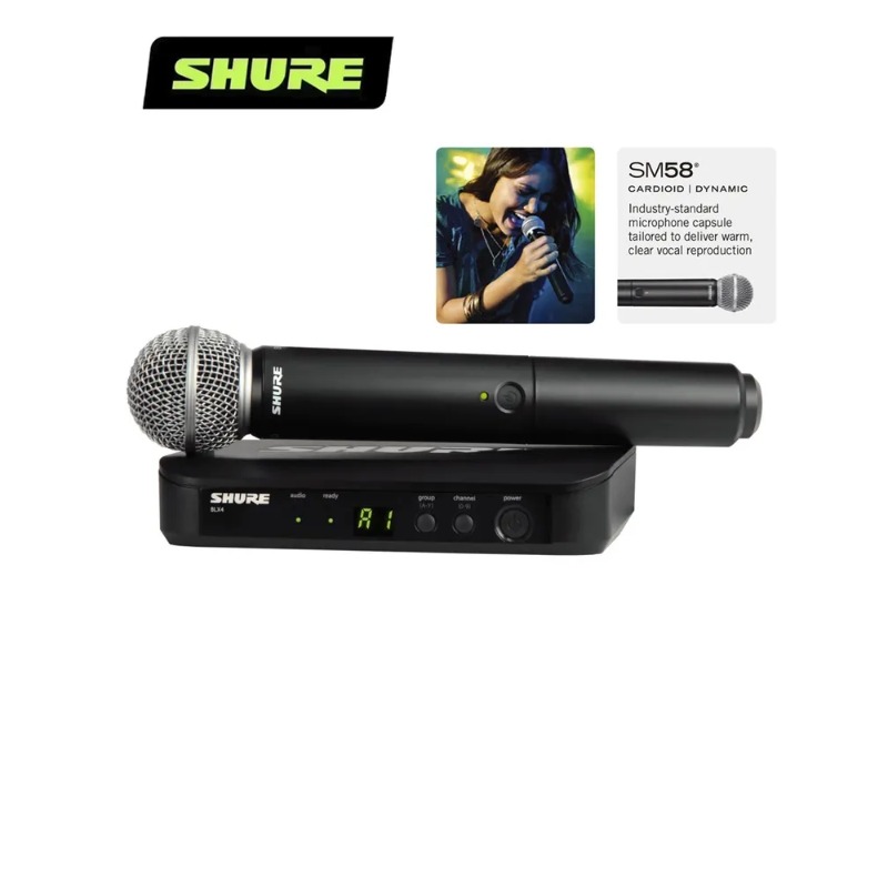 Shure Mic Mv7 - Microfone Sem Fio Shure BLX24 para